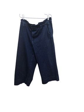 Boden Paperbag Waist Denim Culottes Wide Leg Cropped Jeans 16